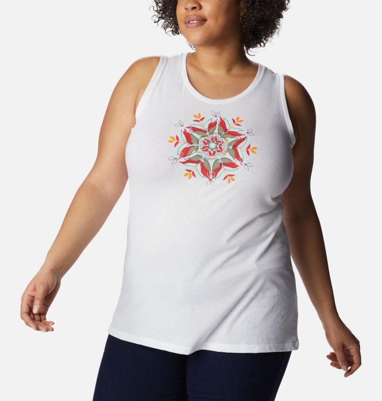 Women's Columbia Bluff Mesa Tanks White | Plus Size CA-XL086